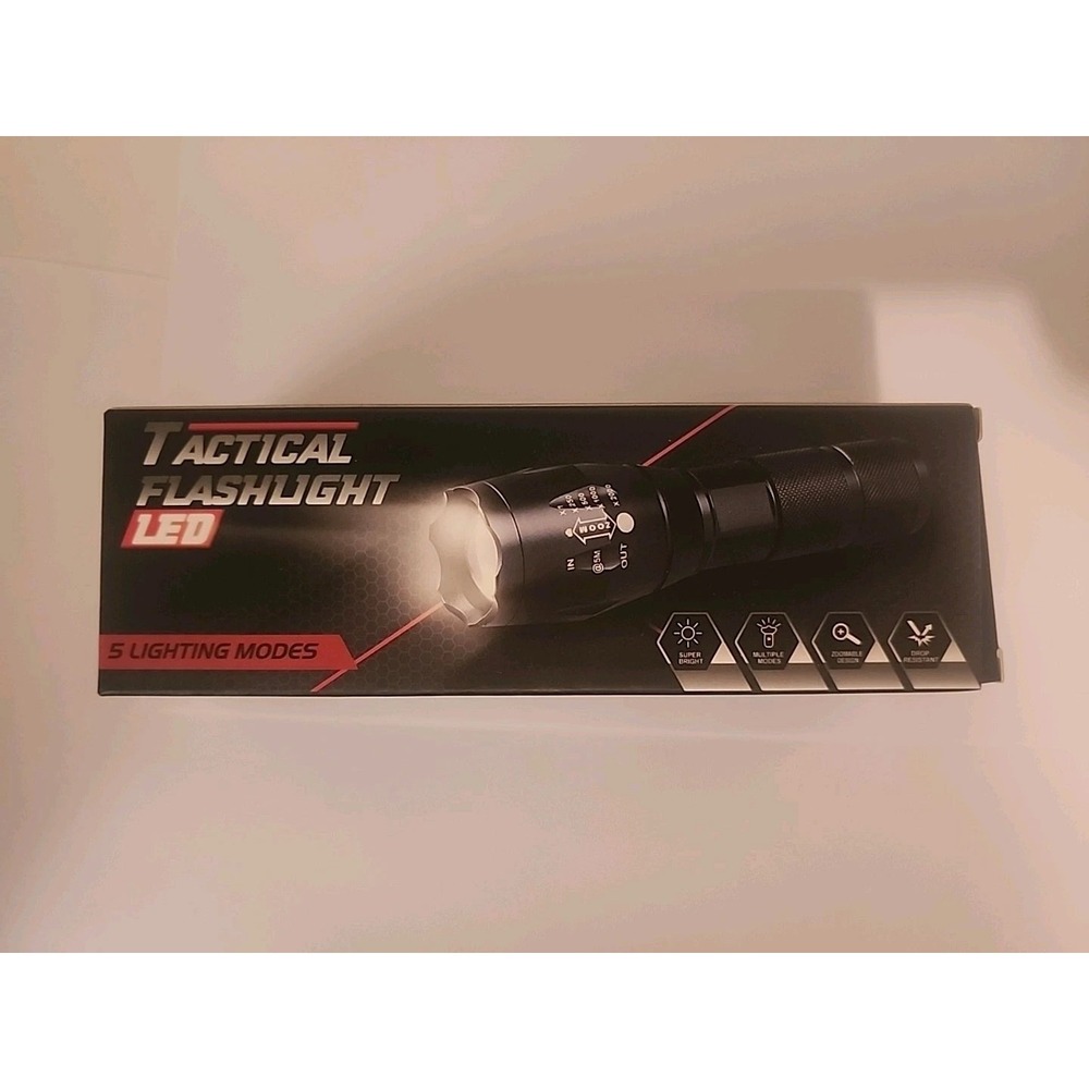 LED Zoomable 1000 Lumen Tactical Flashlight Outdoor‎ Camping Emergency